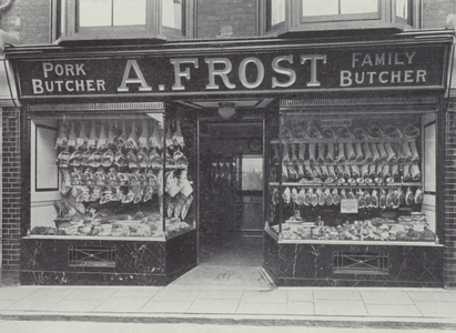 Type of Low-Fronted Shop with Ventilating Grilles set in the Transom (b/w photo)