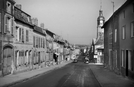 France in 1950s. Street in Valmy. Photo by Erich Andres France, street in Valmy, in the 1950s. France