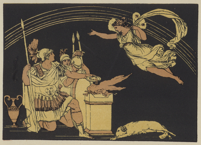 Iris appearing to Turnus (colour litho)