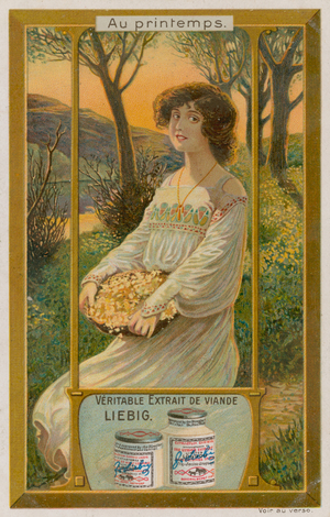 Girl with Yellow Flowers (chromolitho)