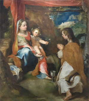 Madonna with Child and Saint John the Evangelist, c.1565 (oil on canvas)