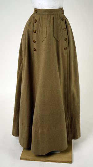 Cycling ensemble, American, c.1900 (wool & linen)