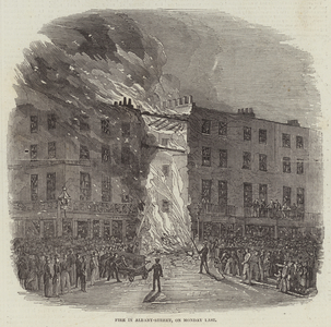 Fire in Albany-Street, on Monday Last (engraving)