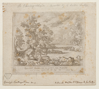 Landscape with Tobias and the Angel, c.1609 (etching)