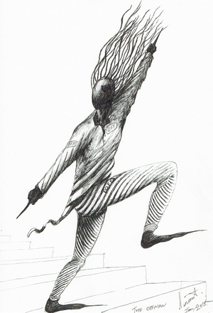 The OFF Man, 2018, (ink on paper) 