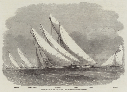 Royal Thames Yacht Club Match, the Yachts in Northfleet Hope (engraving)