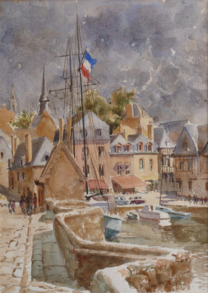 St Goustan, stormy morning, 2005 (w/c)