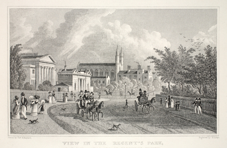 View in the Regent's Park, from 'London and it's Environs in the Nineteenth Century' pub. Jones & Co., 1827-1829 (engraving)