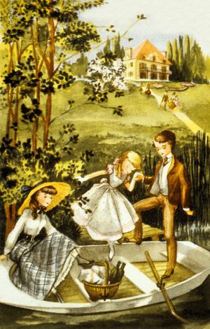 Illustration from 'Little Women' by Louisa May Alcott, 1952 (colour litho)