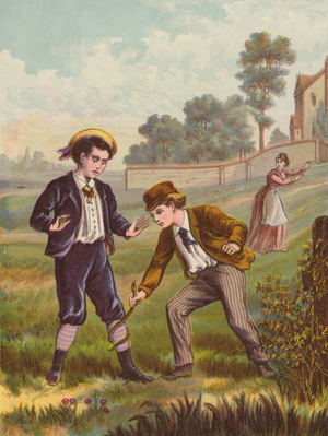 Illustration for The History of Sandford and Merton (colour litho)