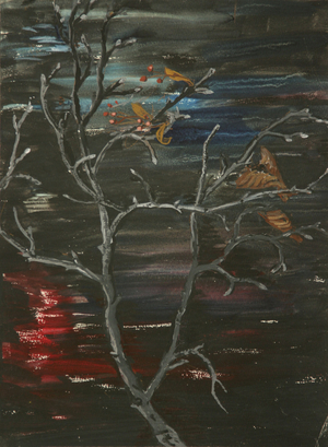 Branch in the Wind, 1979 (gouache on paper)
