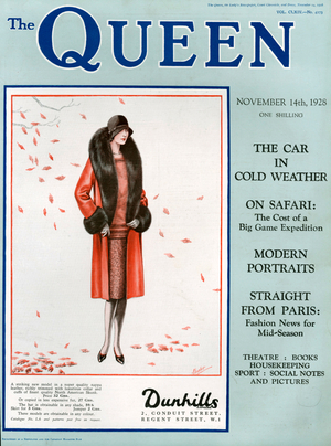 The Queen Magazine Cover, 1928 (colour litho)