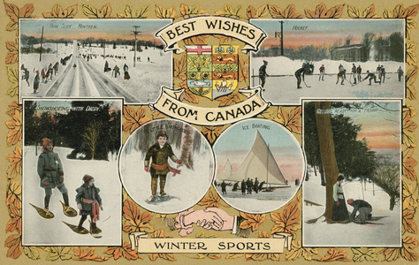 Winter sports in Canada (colour photo)