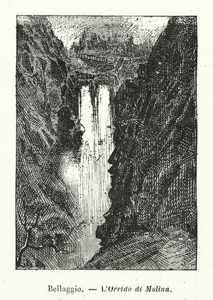 Bellaggio, L'Orrido di Molina (engraving)