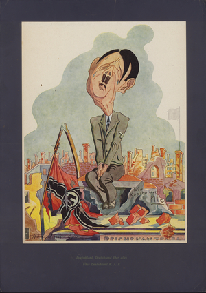 Deutschland, Deutschland uber Alles, uber Deutschland RAF (colour litho)