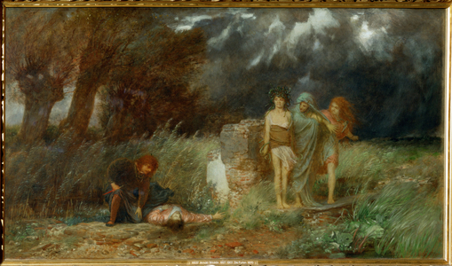 Ein Moerder, von Furien verfolgt - An assassin, pursued by furies … (painting on canvas)