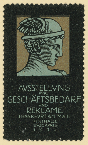 Business and advertising exhibition, Frankfurt, Germany, 1913 (colour litho)
