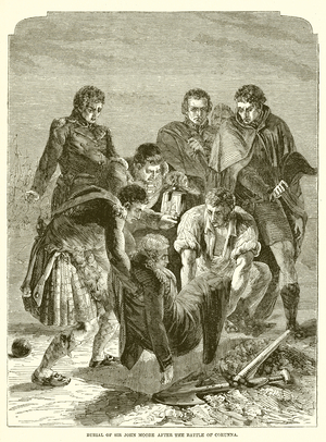 Burial of Sir John Moore after the Battle of Corunna (engraving)
