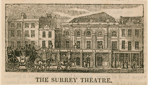 Surrey Theatre, Blackfriars Road, London (engraving)