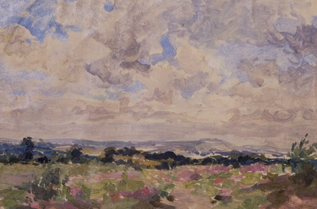 Moorland Landscape, late 19th-early 20th century (oil on paper)