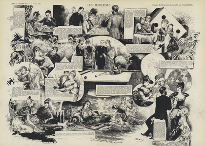 Women's games and pastimes (litho)