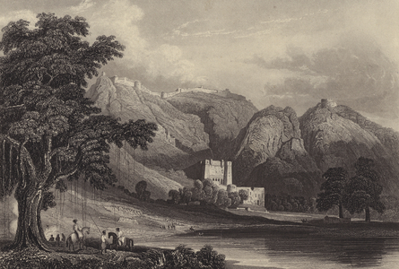 Fortress of Bowrie, in Rajpootana (engraving)