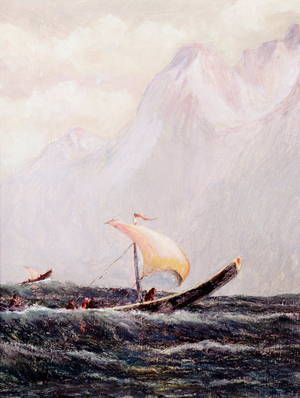 Alaskan Fishing Boats, 20th Century, Artist Unknown (American), Oil On Board, David David Gallery, Philadelphia, Pennsylvania, USA