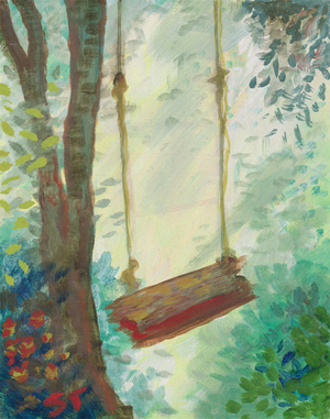 Her Swing, c. 2021 (oil on canvas)