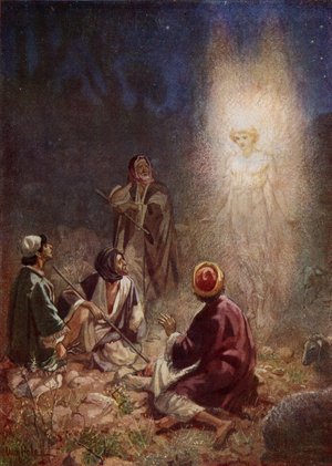 The Angel of the Lord appears to the shepherds - Bible