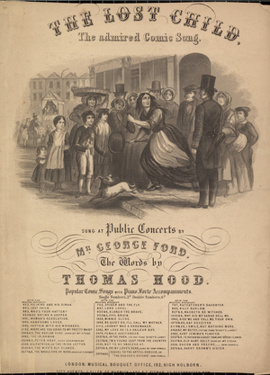 The Lost Child - The admired comic song (engraving)