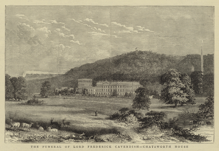 The Funeral of Lord Frederick Cavendish, Chatsworth House (engraving)