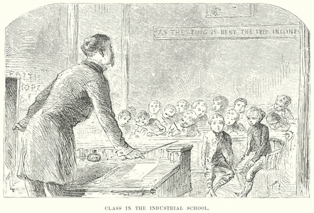Class in the Industrial School (engraving)