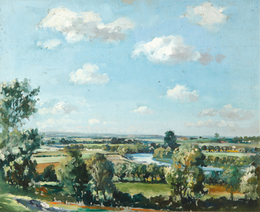 From Sinoden Hill, Berkshire, 1951 (oil on board)