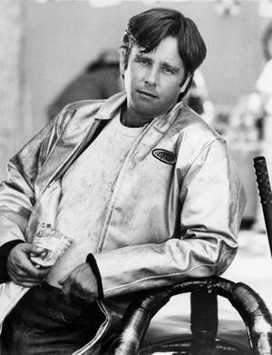 Beau Bridges, on-set of the Film, " Heart Like a Wheel", 1983 (b/w photo)