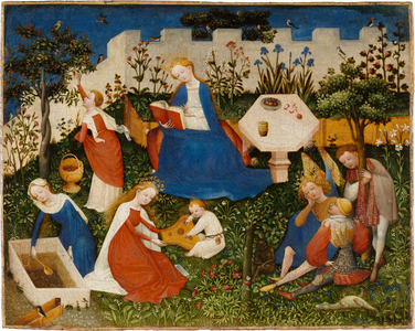 The Little Garden of Paradise, c.1410-20 (mixed media on oak)