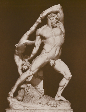 Roma, Museo Torlonia, Ercole E Lica (b/w photo)