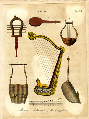 Musical Instruments of the Egyptians, 1810 (print)