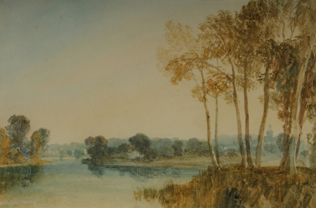 Landscape with trees by the River Thames, c.1805 (w/c on paper)