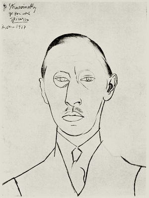Portrait of Igor Fedorovich Stravinsky (1882-1971), 1917  (drawing)