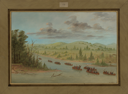 La Salle's Party Entering the Mississippi in Canoes, February 6th 1682, 1847-48 (oil on canvas)