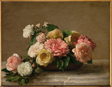 Roses in a bowl, 1882 (painting on canvas)