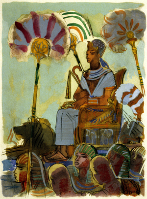 Illustration from 'Le Roman de la Momie' (The Romance of the Mummy) by Theophile Gautier, 1947 (litho)