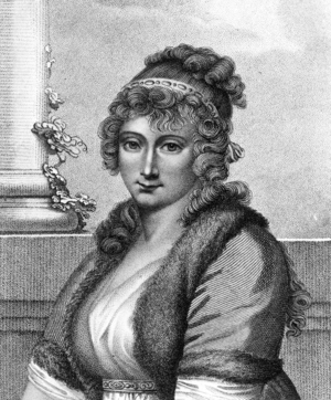 Caroline of Brunswick (1768-1821) queen of England, wife of king GeorgeIV, engraving atfer Cosway