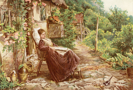 The convalescent (colour litho)