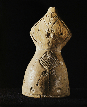 Funeral idol, clay, from Cirna Woda, Romania (clay)