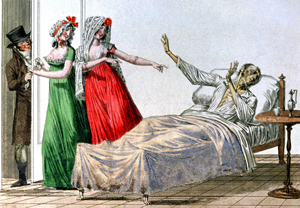Caricature of a syphilitic, c. 1810 (engraving)