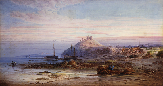 Cricceith Castle, (pencil and watercolour heightened with white)