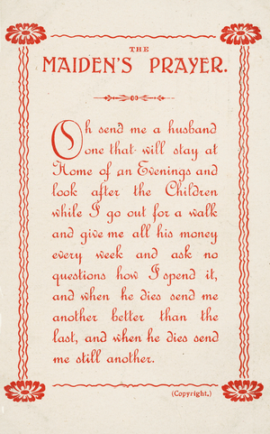 The Maiden's Prayer (litho)
