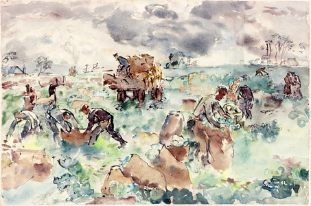 Carting Cabbage (b/c & w/c on paper)
