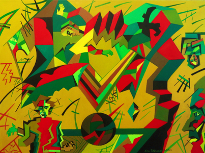 Life as Distorted Line, 2016 (oil on canvas)